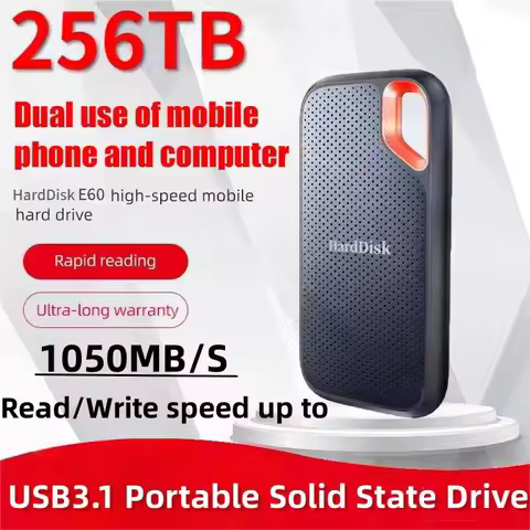 For Xiaomi Hard Disk Mobile SSD E60 2TB 8TB 256TB USB 3.1 HD External Hard for Laptop PS5 Mobile Har