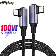 ZHANGHONG USB C to USB Type C 20V 5A Emarker Chip QC4.0 PD 100W