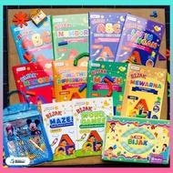 Set Siri Bijak Buku Bijak Nombor + Bijak ABC + Bijak ABC Kamus Bergambar Free gift Buku Tadika Prase