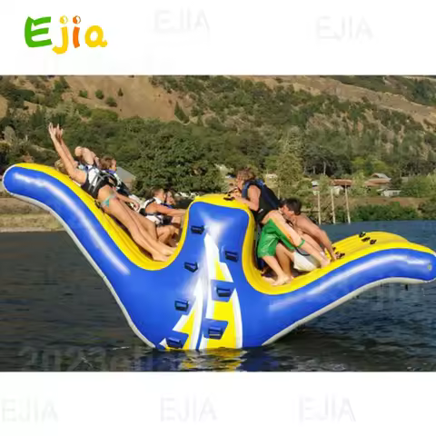 5X2.5m Large Inflatable Water Park Seesaw 8-10 Person Aquatic Slide Seesaw Rocker Toys for Adults Wa