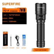 SUPERFIRE Flashlight F2-S White Light 15w 2000mAh Aluminum alloy Zoomable Portable Home Lamp For Out