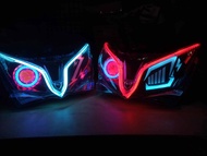 reflektor vario 125 - 2012 - 2014 kzr / lampu depan vario 125 fi old techno daymeker alis lazy eyes