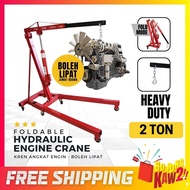 Heavy Duty Hydraulic Engine Crane 2 TON 2T Jack Engine Stand Engine Jack Foldable Engine Crane Repair Car