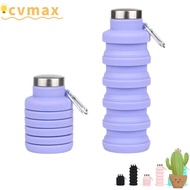 CYMX Collapsible Water Bottle, BPA Free Silicone Foldable Water Bottle, Portable 17oz With Carabiner