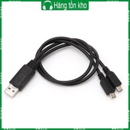 WIN 38cm Portable USB Male Universal Micro USB Dual Male Y Adapter Splitter Cable