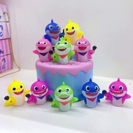 Birthday Cake Topper Figure Baby Shark Set Can Be 10 Pcs