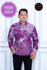 ORI Kemeja batik pria terbaru warna ungu / baju batik lengan panjang warna ungu/ kemeja batik pesta warna ungu lilac/ hem batik cowok terbaru / hem batik ungu /kemeja batik pria terbaru 2022 / batik kasual / baju batik pesta/ cendrawasih ungu