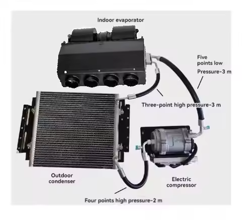 Upgrade Truck Independent Parking Air Conditioning 24V Refrigeration Variable Frequency Truck Excava
