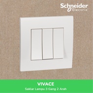 Vivace Schneider 3 Gang 2 Way Light Switch