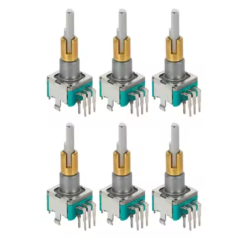 6X EC11EBB24C03 Dual Axis Encoder With Switch 30 Positioning Number 15 Pulse Point Handle 25Mm