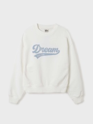 WHOAU Áo Nỉ Lettering Patch Sweatshirt_WHMWF2222F