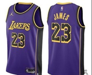 NBA 波衫 LeBron James 23 lakers statement purple jersey new  Mitchell and ness just don Nike adidas ba