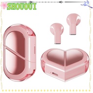 SHOUOUI Heart Wireless Earbuds, Low Latency Deformation Design Bluetooth Earbuds,  Mini Size Rotatab