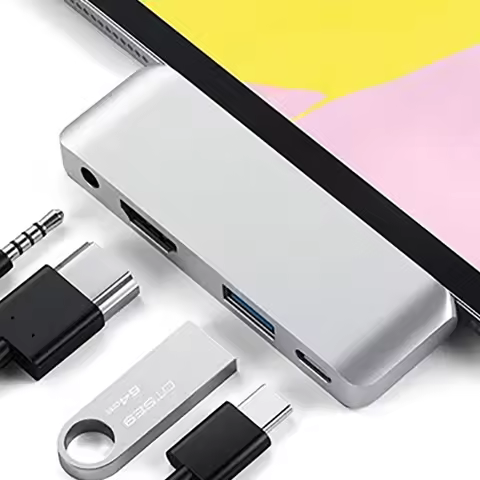 Tablet Adapter For iPad Pro 11 2022 - 2018 Hub USB-C to HDMI+Audio 3.5+USB 3.0 hub type-c docking st