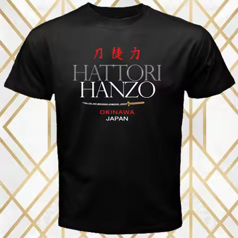 Hattori Hanzo Okinawa Kill Bill Movie Poster Men'S Black T-Shirt Size S - 3Xl Custom Screen Printed 