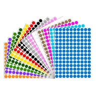 (20 COLORS) 10MM DOTS LABEL STICKER SHEET