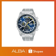 ALBA Philippines AM3929X1 Blue Dial Stainless Steel Strap Men's Chronograph Watch 43mm