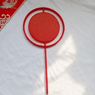 Hand Holding Double Ring Red Wedding Fan Handmade DIY New Chinese Wedding Circular Fan Bride Hand Ho