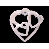 1" Gabus Love Lubang/Gabus Hantaran/Poly Foam Love/Poly Foam Hantaran