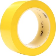 3M Vinyl Tape 471, 1 1/2 in x 36 yd, Yellow, 1 Roll, Paint Alternative for Floor Marking, Social Dis