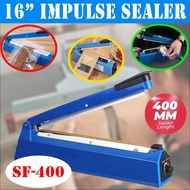 SF-400 16" IMPULSE SEALER PLASTIC FILM SEAL PACKAGING (400MM)
