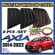 Perodua Axia ( 2014-2022 ) Mustang Window Cover / Rear Window Side Louver Cover Triangle Mirror Cove