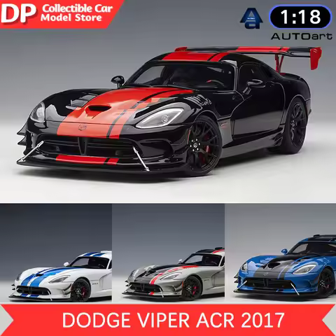 1:18 AUTOart Dodge Viper Acr 2017 (Black/blue/grey/white) Alloy Car Models Collectible Diecast Model