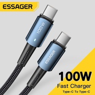 Essager 100W Power Delivery USB Type C to Type C Cable 5A High Speed Data Transfer Fast Charging for