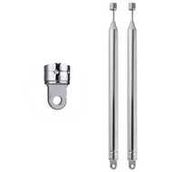2 PCS Radio Antenna,FM Portable Telescopic 8 Section Antenna 72CM/28.3IN for TV Radio DAB FM/AM Ster