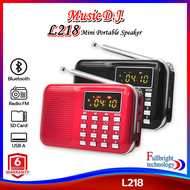 วิทยุลำโพงพกพาขนาดเล็ก Music D.J. รุ่น L218 รองรับ USB / SD / FM / MP3 ฟังธรรมะได้ มีไฟฉาย รับประกันศูนย์ 1 เดือน