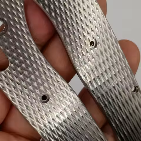 1 Pair Custom Made Titanium Alloy Handle Scales for Benchmade Bugout 535