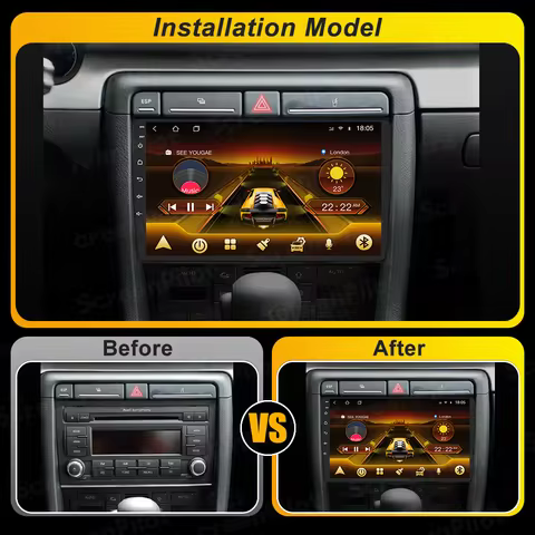 For Audi A4 B6 S4 RS4 B7 SEAT Exeo 2002 - 2009 Android 15 Car Radio Multimedia Video Player GPS Navi