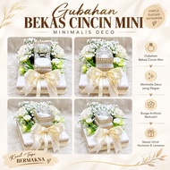 gubahan bekas cincin risik/tunang/nikah -single ring(cream)