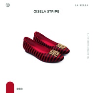 LA BELLA รองเท้าคัชชูหนังแกะ รุ่น GISELA STRIPE 4 สี