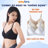 Combo of 3 Seamless Seamless Bras with Letter Straps at the Back - AMYBRA A960 Ultra-Thin Lightweigh