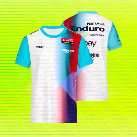 2025 Summer Motorcycle Racing 46 New Colour O Neck T-Shirt CREMONINI LIVE25 Men Women Breathable Spo