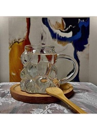 1入組-4入組350毫升透明玻璃咖啡杯葡萄造型玻璃杯,適用於卡布奇諾、燕麥、優格、拿鐵、甜點、早餐,創意玻璃器皿套裝-夏日冷飲系列