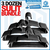 36PCS 3DOZEN FOR 99PHP 109 Affordable BLACK Plastic Hanger Adult Color Round by Dozen