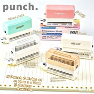 6 Hole Mini Hole Puncher for Life Notebooks, Manual Book Binding Tool for A4 B5 A5 M5, Portable Smal