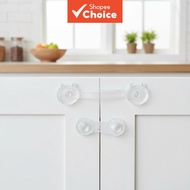 Childproof Cabinet Latches (6 Count) - Adhesive Baby Safety Locks for Drawers, Fridge, and Doors, An