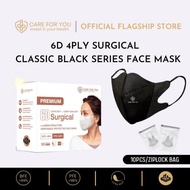 Care For You Premium 6D Surgical 4ply Face Mask | Classic Black Series