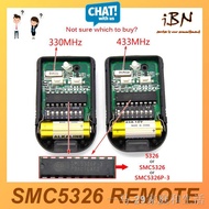 ●□❐Autogate Door Remote Control SMC5326 330MHz 433MHz Auto Gate (Free Battery)