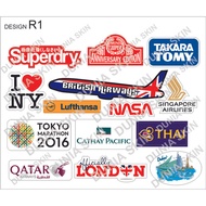 Travel Label/Sticker Koper Rimowa Design R1 Airlines Mixed Logo