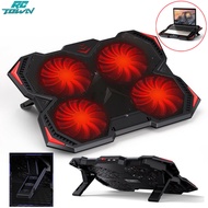 Laptop Cooling Pad 10-17inch Gaming Laptop USB Fan Cooler with 4 Fans Dual USB 3.0