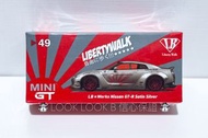 全新未拆 Mini GT MiniGT # 49 Liberty Walk LB *Works Nissan GT-R GTR R35 Satin ( Silver ) 銀色