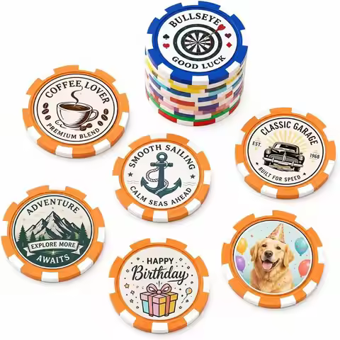40mm Personalized Clay Chips, Wedding Party Favor Tokens, Custom Name Logo Casino Chips for Bridal S