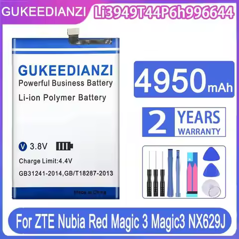 Li3949T44P6h996644 4950mAh For Zte Nubia Red Magic 3 NX629J Long Lasting Mobile Phone Battery Durabl