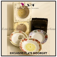 10 pcs/pkt Exclusive Printed Pinggan Doorgift| Plate Souvenir with String Box| VIP Goodies Printed D