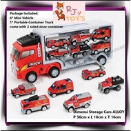 Diecast Container TRUCK And Firefighter Diecast Model