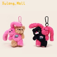Viral Twin Plush Keychain Bestie Matching Cute Key Ring City Style Original Bag Charm Comel Viral Mu
